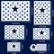 Patriotic Stencils - 12 Pieces American Flag 50 Star Stencil Templates (6 Sizes)